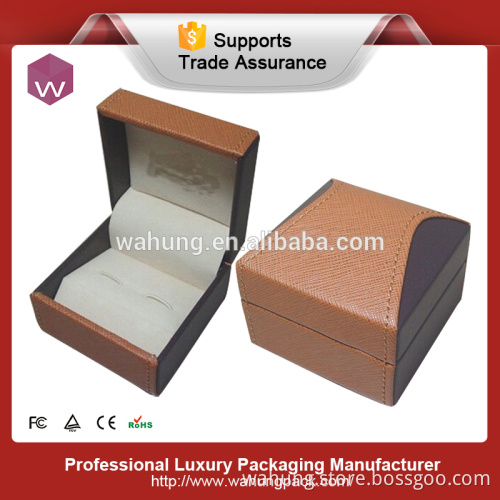Custom hand made leather fashion cufflink box